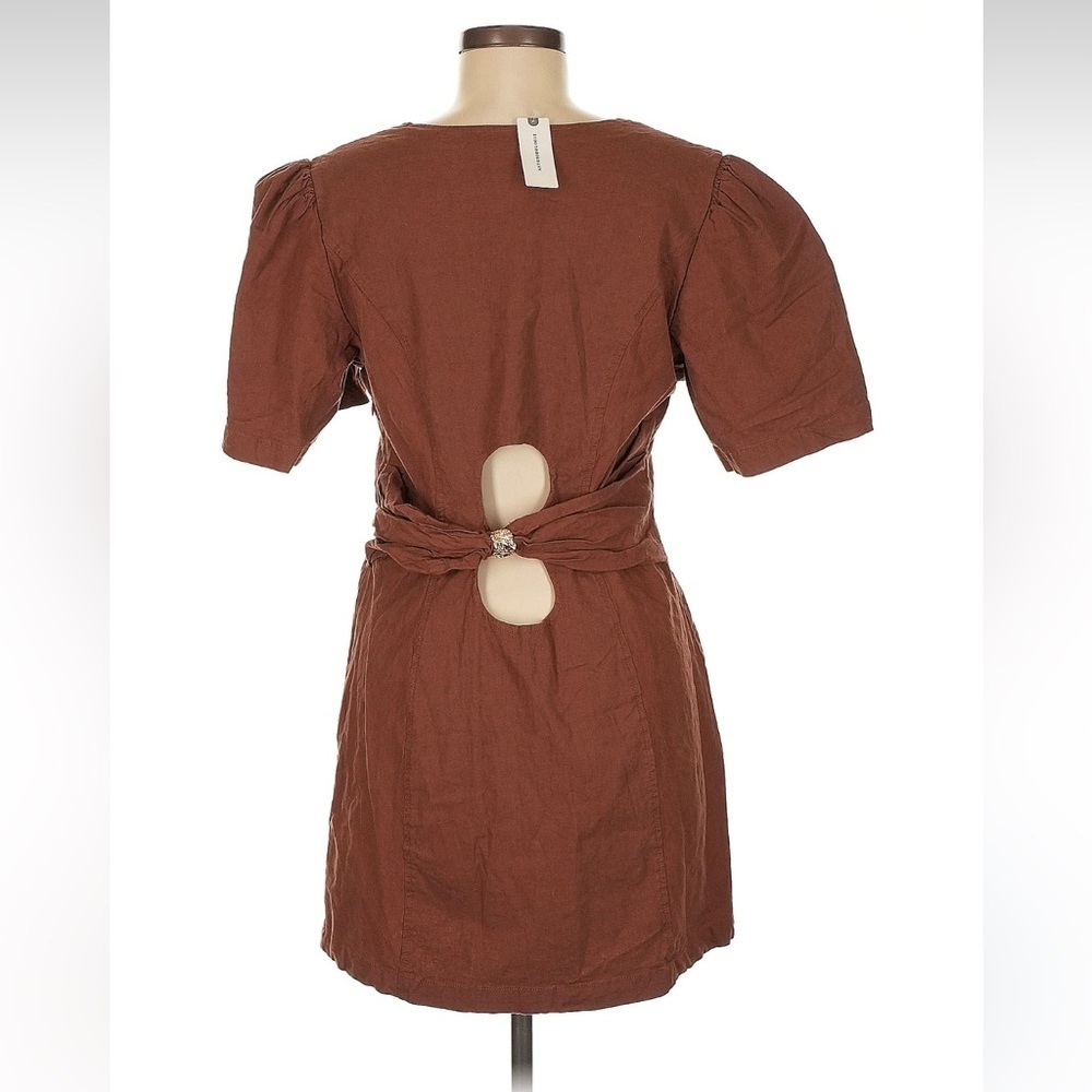 NWT Maeve Puff-Sleeve Back-Cutout Mini Dress- Size Medium - Picture 6 of 8